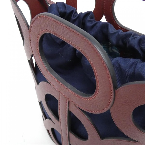 HERMES バッグチャーム サンダル ブラウン/ブルー 箱付 HERMES バッグ