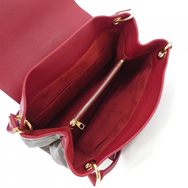 LOUIS VUITTON オランプ　ハンドバッグ ブラウン 赤 LOUIS VUITTON オランプハンドバッグ ブラウン 赤