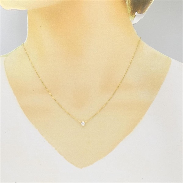 ティファニー(TIFFANY＆CO)バイザヤード ネックレス 0.18CT G VVS1 