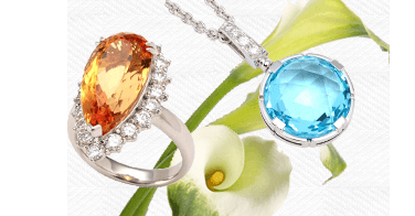 11月の誕生石「トパーズ」をあしらった商品を特集しています。