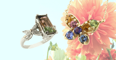 10月の誕生石「トルマリン」をあしらった商品を特集しています。