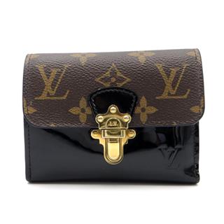 ポルトフォイユ チェリーウッド 三つ折財布 x パテント