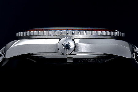 オメガマークが見える横からの姿