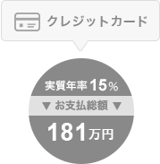 クレジットカード　181万円